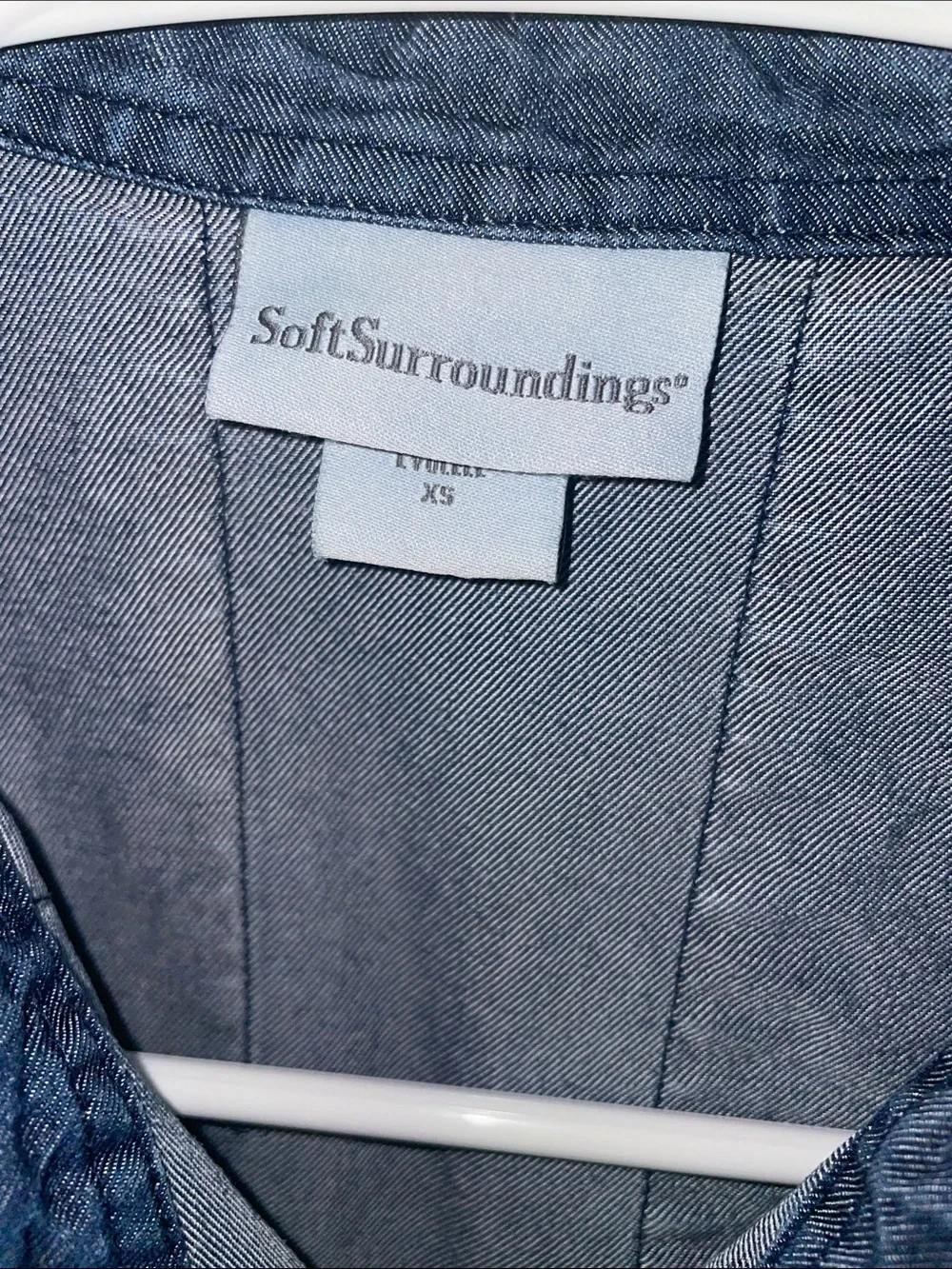 Soft Surroundings Light Blue Denim Shirt
